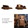 thumbnail image 5 of AnuirheiH Men Leather Waist Bag Vintage Cell Phone Holster Pouch,Outdoor Sports Men's Bag Waist Bag Mobile Phone Pocket, 5 of 9