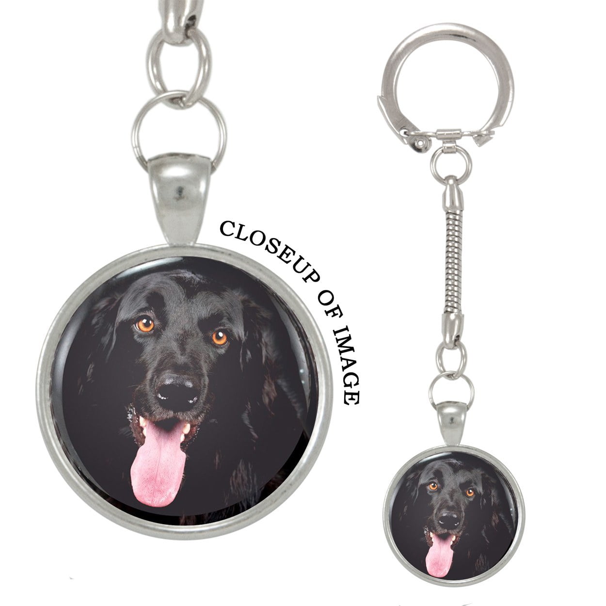 black dog keychain