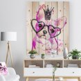 thumbnail image 3 of Design Art - Cute Pink Dog with Heart Glasses, 3 of 5