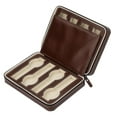 thumbnail image 2 of Koszal 2/4/8 Grid Faux Leather Zipper Watch Jewelry Storage Box Organizer Display Case, 2 of 7