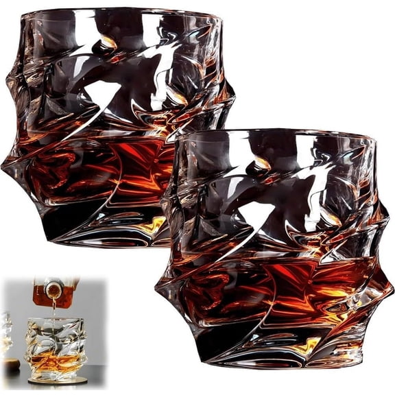 Storm Japanese Crystal Whisky Glass, Old Fashioned Whiskey Glasses, Unique Cognac Glasses, Bourbon Gifts for Men, Heavy Crystal Bar Glassware, Rocks Glasses Set, Cigar Ashtray
