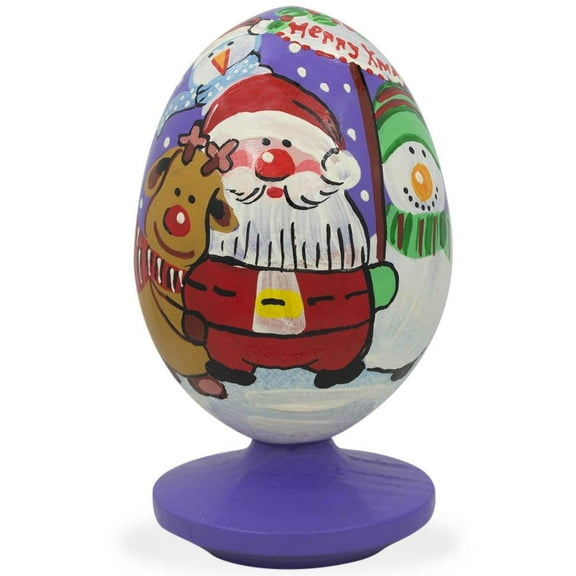 Santa, Snowman and Reindeer Friends Christmas Wooden Figurine