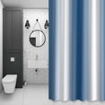 thumbnail image 4 of Lake Blue Gradient Shower Curtain for Bathroom Decor, Countryside Farmhouse Waterproof Fabric Shower Curtain, 54"x78" Set with 12 Hooks, 4 of 9