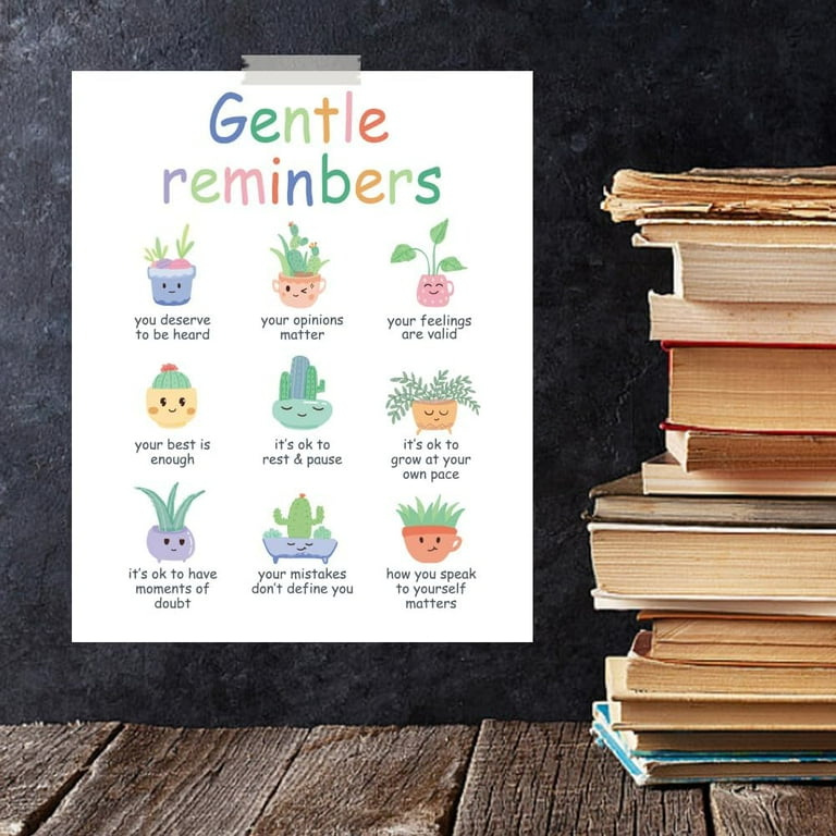 Wheatwin Poster Motivazionale Con Cornice In Legno 30,5x40,6 Cm – Frasi Positive Per Bambini, Aula, Sala Giochi E Ufficio Terapeutico - 3