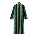 thumbnail image 3 of FAKKDUK Men's Muslim Dresses Long Sleeve Striped Crewneck Shirts Kaftan Muslim Long Gown Thobe Robe for Men, Men's Fashion Casual Robe Double Pocket Long Shirt, 3 of 8