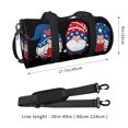 thumbnail image 2 of Fotbe Three Gnome Independence Day Bolsa Deportiva de Lona Plegable con Estampado, Bolsa de Gimnasio con Bolsillo Seco/Húmedo, Bolsa de Viaje Ultraligera de Gran Capacidad, 2 of 6