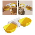 thumbnail image 4 of Wall Mounted Moisture-proof cats and dogs Adjustable Drinking Dish Yellow, 4 of 8