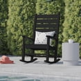 thumbnail image 5 of Flash Furniture Manchester Contemporary Rocking Chair, All-Weather HDPE Indoor/Outdoor Rocker in Black, 5 of 12
