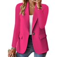thumbnail image 1 of Fashion Solid Color Long Sleeve Blazer Simple Office Ladies Loose Cardigan Coat, 1 of 8