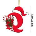 thumbnail image 5 of RBCKVXZ 26 Letter Ornaments Christmas Tree Decoration Personalized Christmas Letter Xmas Tree Hanging Pendant Alphabet Letters for Christmas Tree DIY Craft Christmas Gift (Q), 5 of 6