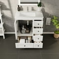 thumbnail image 5 of Eviva Happy 28"W x 18"D White Bathroom Vanity with White Carrara Quartz Vanity Top and Rectangular Undermount Sink, 5 of 8