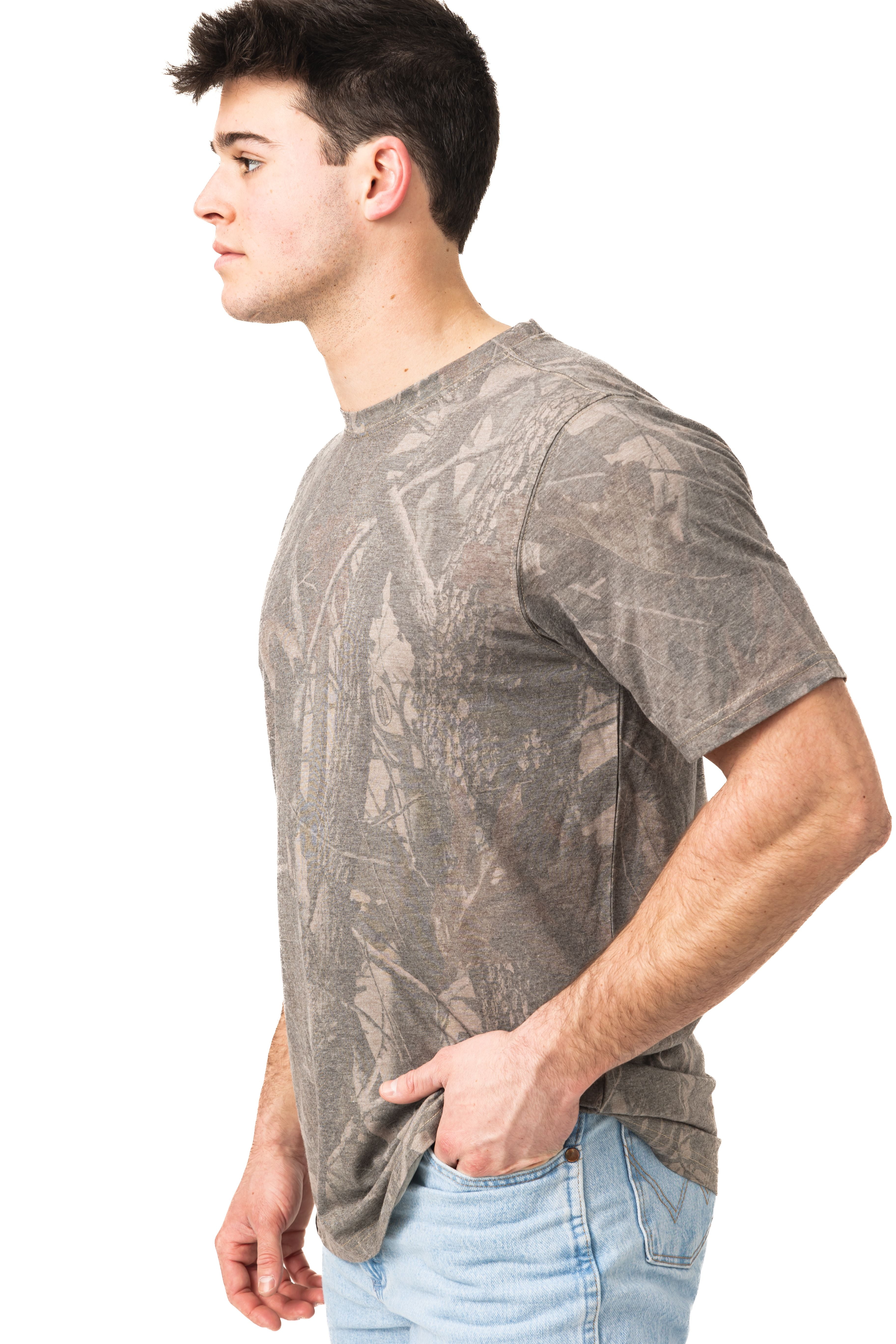 Realtree Camo Tri-Blend Short Sleeve Shirt – Lightweight & Soft, Outdoor & Hunting Apparel​ | S-5XL