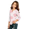 thumbnail image 3 of Abcomgle Long Sleeve Shirts for Girls 10-12 Trendy Cherry Blossom Print Henley Button Tshirts for Girls Fall Basic Top for Girls Loose Girls Sweatshirts, 3 of 5
