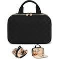 thumbnail image 1 of Cosmetiquera para maquillaje,Neceser mujer Impermeable,Cosmetiquera de viaje portátil,Bolsa de maquillaje con múltiples compartimentos,Bolsa de Tocador Multifunciona,Negro, 1 of 7