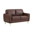 thumbnail image 5 of Serta Darby Transitional Stationary Loveseat, Brown Faux Leather, 5 of 10