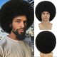 thumbnail image 1 of Peluca Afro Sabosi, pelo corto y esponjoso, estilo rock disco de los 70, para hombre, 1 of 5
