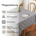 thumbnail image 7 of Solid Flower Jacquard Table Cloth Damask Table Cover Heavy Weight Fabric Tabletop Decoration for Kitchen Banquet Party 52×52 in light grey, 7 of 7
