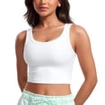 thumbnail image 1 of Top Corto de Tirantes CRZ YOGA Acanalado con Relleno Blanco Grande, 1 of 5