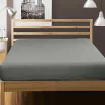 NTBAY Microfiber Queen Fitted Sheet, Ultra Soft and Breathable Fitted Bed Sheet with 15" Deep Pocket, 60x80 inch, Dark Gray