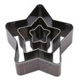 thumbnail image 1 of Molde de corte de cuero con forma de estrella, 3 piezas, troquel de acero de alto carbono para bricolaje, para capas de tela, cuero y joyería., 1 of 14