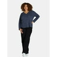 thumbnail image 2 of Terra & Sky Women's Plus Thermal Henley Top, Available in 1 and 2-Pack, Sizes 0X-5X, 2 of 6