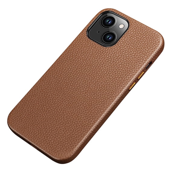 Case for Apple iPhone 15, Premium Genuine Leather Slim Phone Cover Lightweight Shockproof Anti-Scratch Shell,for iPhone 15(2023 Release) 6.1",Brown