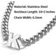 thumbnail image 3 of Stainless Steel Cuban Link Necklace for Initial A-Z Boys Men Women with Letter Pendant 6.5mm 18+2 Inches Jewelry Gift, 3 of 5