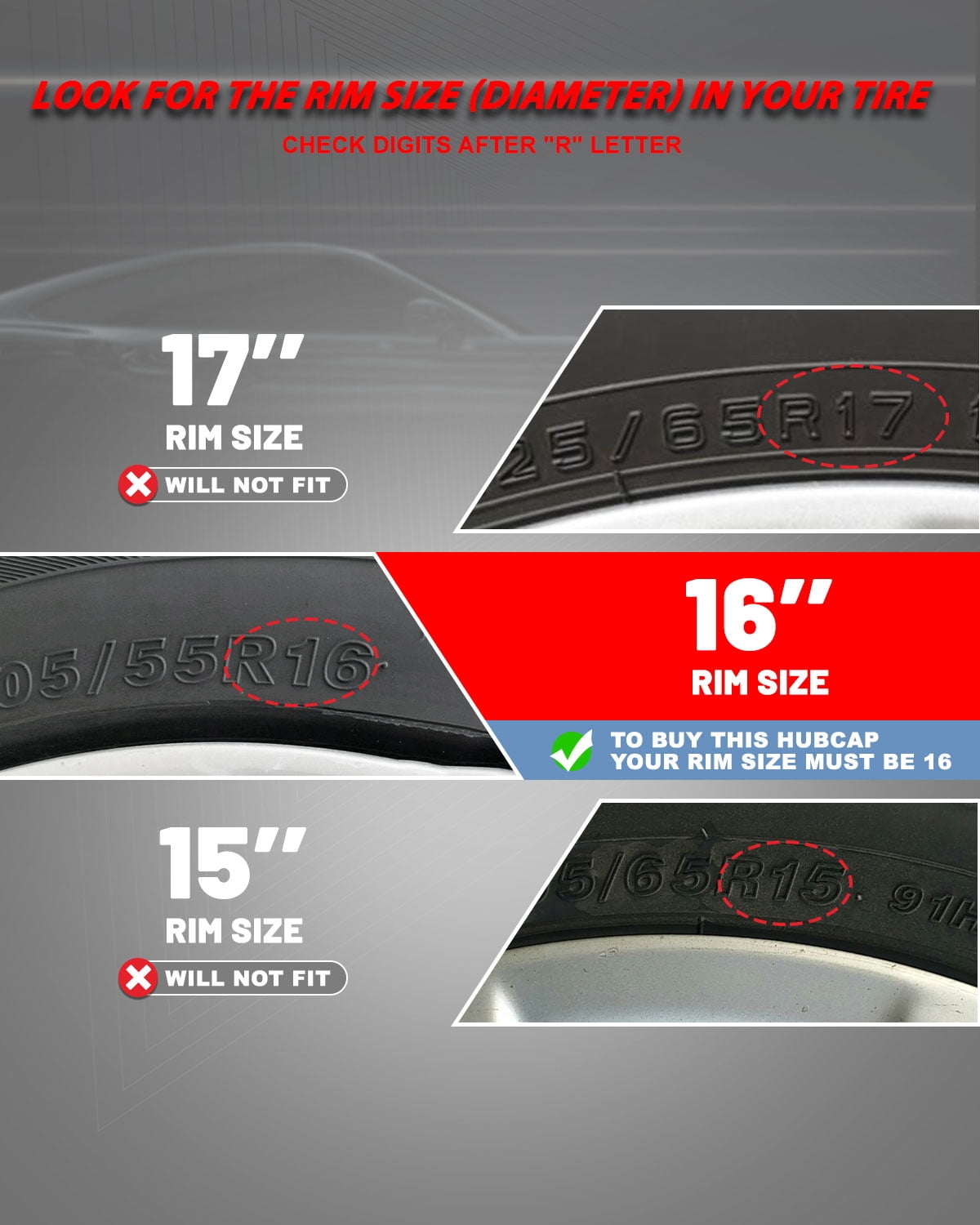 4 Pack 16 inch Wheel Cover Hubcap for 2009-2026 Toyota Corolla,Snap-on Installation,Black Lacquer