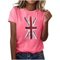 thumbnail image 2 of Ichuanyi Women's Printed Crew-neck Short Sleeved T-Shirt Graphic Printed Tee T Shirt Tops Pullover Shirts, 2 of 5