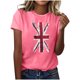 thumbnail image 1 of Camisetas de Verano de Manga Corta de las Mujeres Nuevo Suéter de Cuello de Tripulación, Top de Fiesta Impreso Casual para la Primavera, 1 of 4
