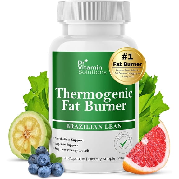 Thermogenic Fat Burner Capsules, Appetite Suppressant and Metabolism Booster, 35 Count