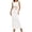 White, variant on Women’s Solid Sleeveless Lace Cutout Waist Maxi Dress, Soft Stretch Knit Slim Fit Long Dress, Elegant Minimalist Dress for Daily Work Casual Evening Occasions Brown S