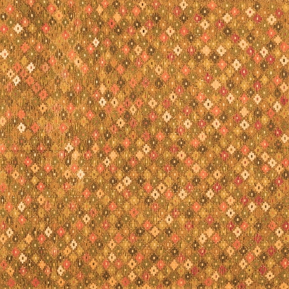 Ahgly Company Indoor Square Southwestern Orange Country Area Rugs, 6' Square