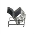 thumbnail image 4 of Straight Leg Plastic Stacking Chair in Black Set of 2, 4 of 4