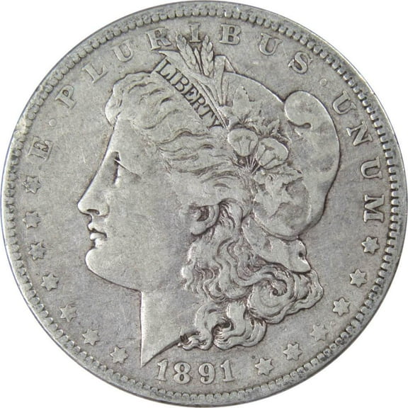 1891 O Morgan Dollar F Fine 90% Silver $1 US Coin Collectible