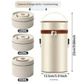thumbnail image 3 of Portable Stainless Steel Thermal Lunch Container - Food Warm Bento for Efficient Meal Storage and Eating, 3 of 5