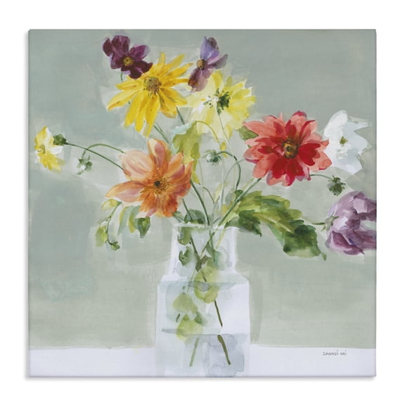 Stupell Industries Farmhouse Wild About Wildflowers Canvas Art, 30 x 30, by Danhui Nai