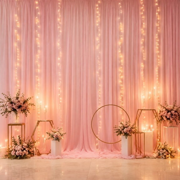 Tulle Curtain Panel, Soft Wedding Arch Drape, Chair Backdrop for Party Home Photo Decor, Sheer White Tutu Skirt Fabric, Romantic Window Scarf Valance, Pink