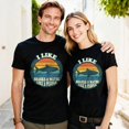 thumbnail image 5 of I Like Sharks And Maybe Like 3 People Vintage Retro Sunset Circle Shark Graphic T-Shirt, Distressed Nautical Unisex Casual Tee Shirt, 5 of 6