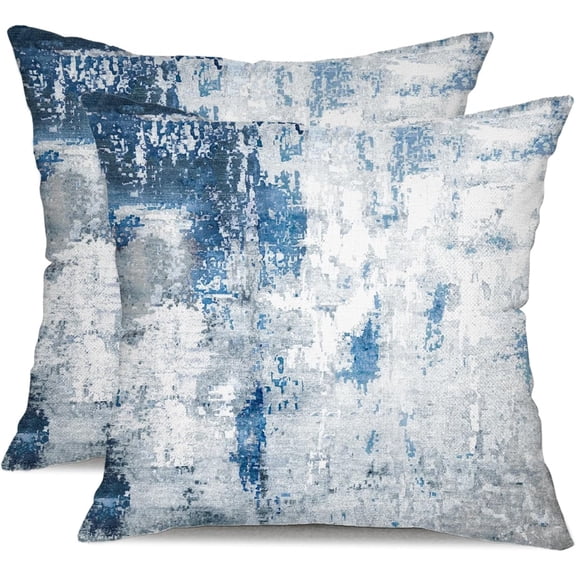 Abstract Pillow Covers 18x18 Inch Set of 2 Abstract Rust Art Painting Decorative Throw Pillows Modern Artwork Square Couch Decor for Living Room Couch Home Chair 68D