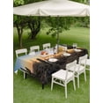thumbnail image 3 of Outdoor Tablecloth with Umbrella Hole and Zipper, Western Cactus Sunrise Rectangle Table Cloth 60x120 Inch Waterproof Tablecloth, Modern Abstract Art Retro Picnic Table Cover for Patio Camping, 3 of 7