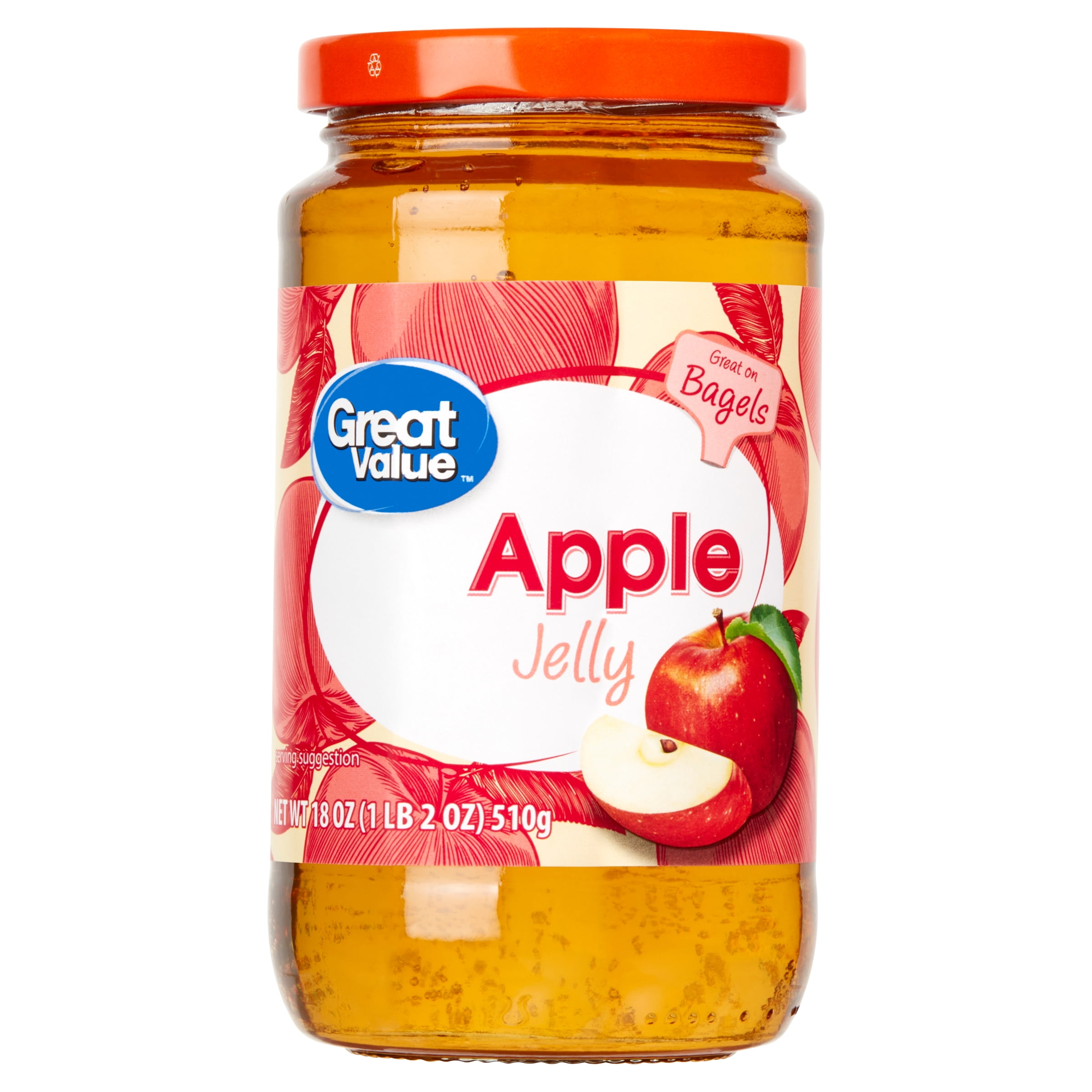 (8 pack) Great Value Jelly, Apple, 18 oz