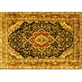 thumbnail image 1 of Ahgly Company Machine Washable Indoor Rectangle Medallion Yellow Traditional Area Rugs, 5' x 7', 1 of 4