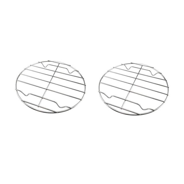 2x NUEVO Parrilla forma forma material acero inoxidable de repuesto picnic - Plata, 28 cm Gloria Rejilla de cocina de acero inoxidable