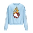 thumbnail image 3 of Sudadera sin capucha para hombre, cuello redondo, deportiva, con estampado de béisbol, sudadera con capucha, manga larga, blusa de poliéster para hombre, 3 of 4