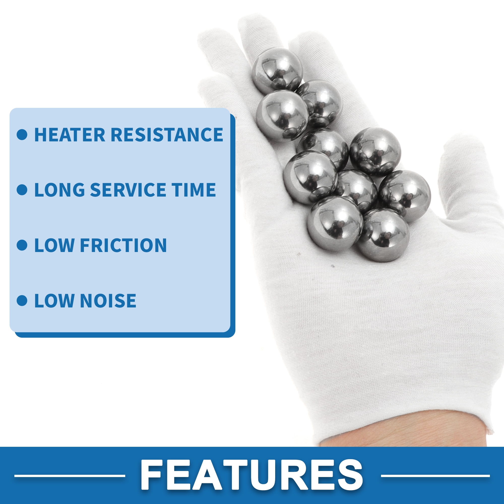 Unique Bargains 23.8mm Bearing Ball Bearing Steel G100 Precision Ball Silver Tone 10 Pcs
