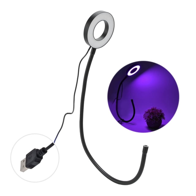 Luz LED para crecimiento de plantas, lámpara de crecimiento alimentada por USB ajustable de espectro completo para interiores de 5V