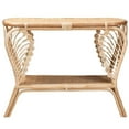 thumbnail image 2 of Baxton Studio Bastet Modern Bohemian Natural Brown Rattan 2-Tier Console Table, 2 of 9