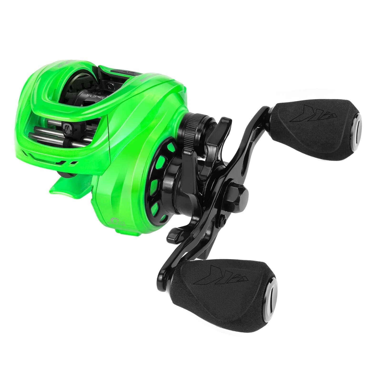 KastKing Left Baitcasting Fishing Reel, Halo XII Magnetic Braking System, 7+1Stainless Steel BB, 7.2:1-Green