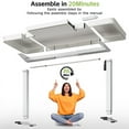 thumbnail image 7 of Homall 55x24"Electric Height Adjustable Standing Desk with Drawer and Charging Ports, Ergonomic Office&Home Computer Desk, White, 7 of 7